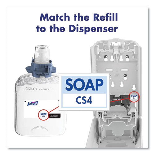 Image of PURELL® HEALTHY SOAP Mild Foam Refill, For CS4 Dispensers, Fragrance-Free, 1,250 mL, 4/Carton
