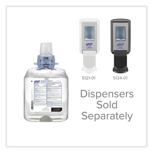 Image of PURELL® Advanced Hand Sanitizer Foam, For Cs4 And Fmx-12 Dispensers, 1,200 Ml, Unscented, 4/carton