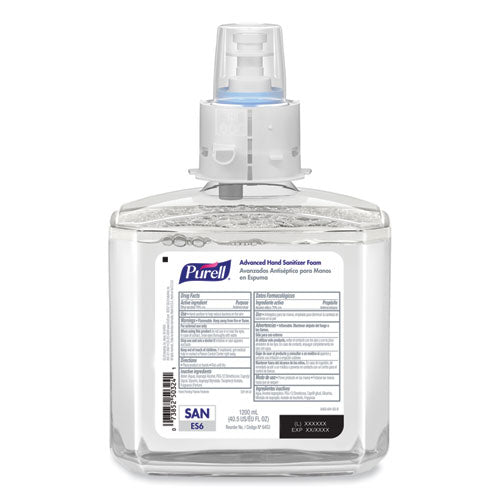 Image of PURELL® Advanced Hand Sanitizer Foam, For ES6 Dispensers, 1,200 mL Refill, , Clean Scent 2/Carton