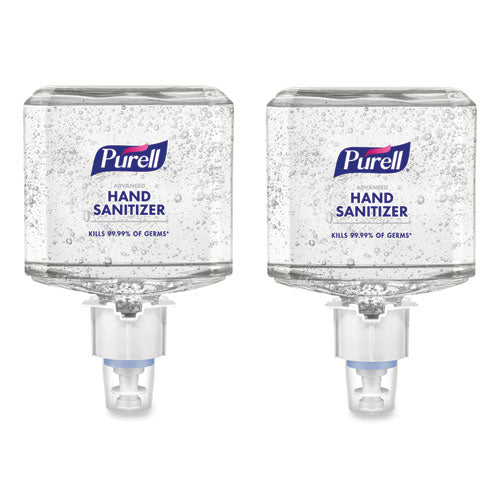 Image of PURELL® Advanced Hand Sanitizer Gel Refill, 1,200 mL, Clean Scent, For ES6 Dispensers, 2/Carton