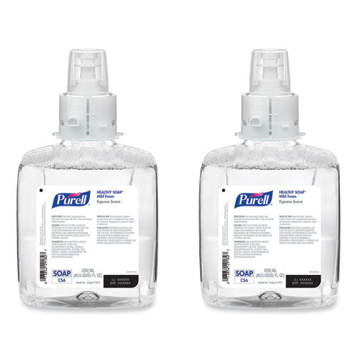 Image of PURELL® HEALTHY SOAP Mild Foam Refill, For CS6 Dispensers, Fragrance-Free, 1,200 mL, 2/Carton