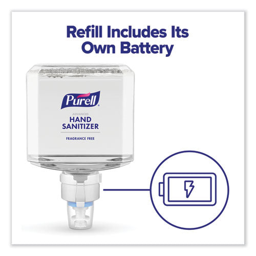 Image of PURELL® Advanced Hand Sanitizer Gentle and Free Foam, 1,200 mL Refill, Fragrance-Free, For ES8 Dispensers, 2/Carton
