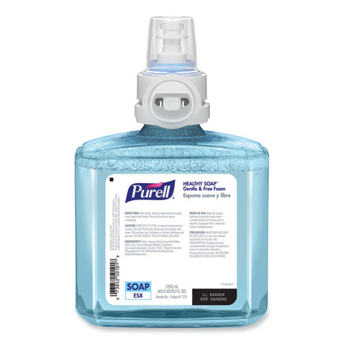 Image of PURELL® HEALTHY SOAP Gentle and Free Foam Refill, For ES8 Dispensers, Fragrance-Free, 1,200 mL, 2/Carton
