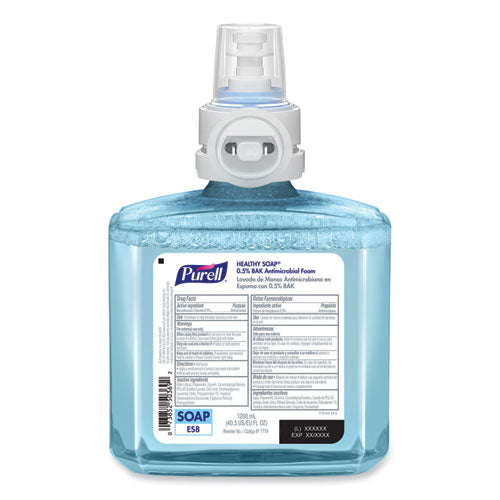 Image of PURELL® HEALTHY SOAP 0.5% BAK Antimicrobial Foam Refill, For ES8 Dispensers, Light Citrus Floral, 1,200 mL, 2/Carton