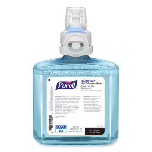 Image of PURELL® CLEAN RELEASE Technology (CRT) HEALTHY SOAP High Performance Foam Refill, For ES8 Dispensers, Fragrance-Free, 1,200 mL, 2/CT