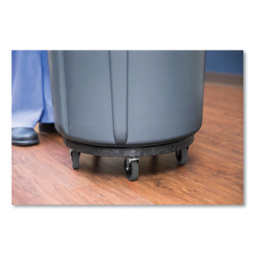 Image of Rubbermaid® Commercial Brute Quiet Dolly, 250 lb Capacity, 18.25" Diameter x 6.63"h, Black