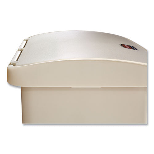 Image of Rubbermaid® Commercial Streamline Resin Step-On Container, Front Step Style, 24 gal, Polyethylene, Beige