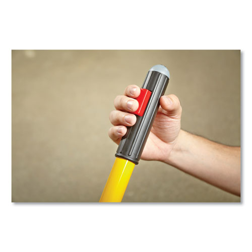 Image of Rubbermaid® Commercial HYGEN Pulse Microfiber Spray Mop System, 17" Wide Microfiber Head, 52" Yellow Plastic Handle