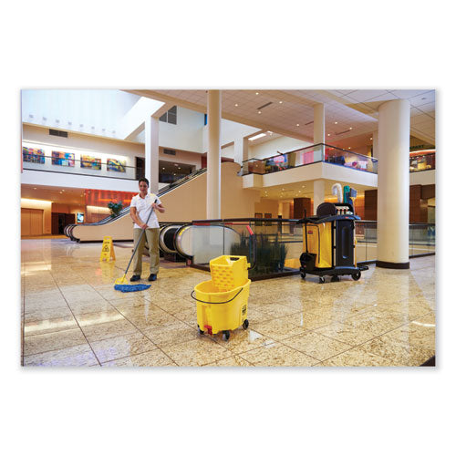 Image of Rubbermaid® Commercial Vinyl Cleaning Cart Bag for Rubbermaid Commercial 9T76, 9T77 and 9T78, 34 gal, 17.5" x 10.5" x 33", Yellow