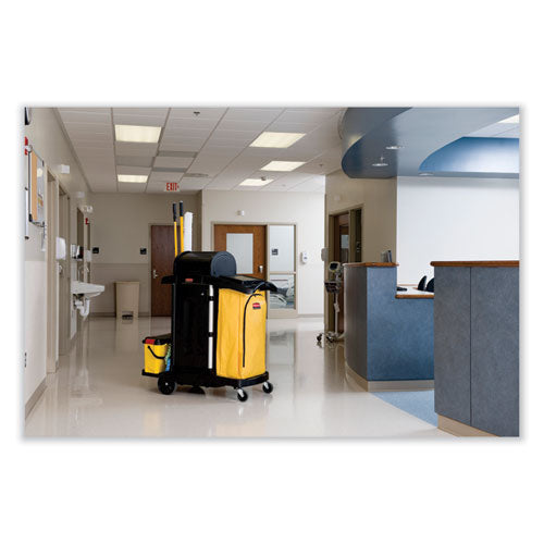 Image of Rubbermaid® Commercial Vinyl Cleaning Cart Bag for Rubbermaid Commercial 9T76, 9T77 and 9T78, 34 gal, 17.5" x 10.5" x 33", Yellow
