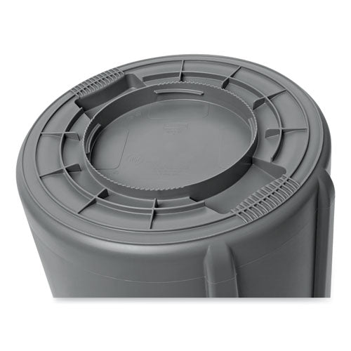 Image of Rubbermaid® Commercial Vented Round Brute Container, 55 gal, Plastic, Gray