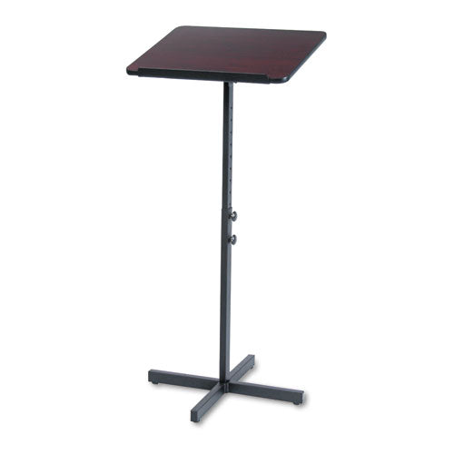 Image of Safco® Adjustable Speaker Stand, 21 X 21 X 29.5 To 46, Mahogany/black