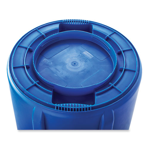 Image of Rubbermaid® Commercial Brute Recycling Container, 32 gal, Polyethylene, Blue