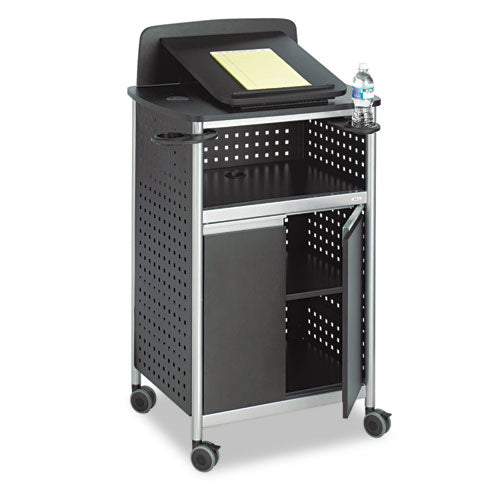 Image of Safco® Scoot Multipurpose Mobile Lectern, 28.75 X 22 X 49.75, Black/silver