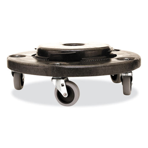Image of Rubbermaid® Commercial Brute Quiet Dolly, 250 lb Capacity, 18.25" Diameter x 6.63"h, Black