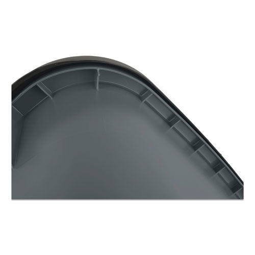 Image of Rubbermaid® Commercial Square Brute Rollout Container, 50 gal, Molded Plastic, Gray