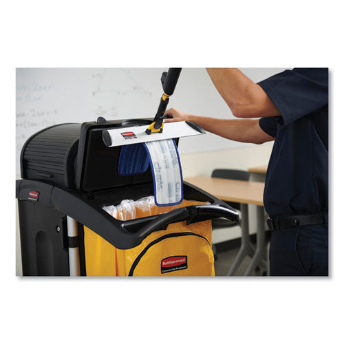 Image of Rubbermaid® Commercial Vinyl Cleaning Cart Bag for Rubbermaid Commercial 9T76, 9T77 and 9T78, 34 gal, 17.5" x 10.5" x 33", Yellow