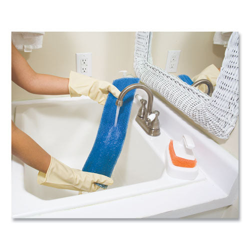 Image of Rubbermaid® Commercial Economy Wet Mopping Pad, Microfiber, 18", Blue
