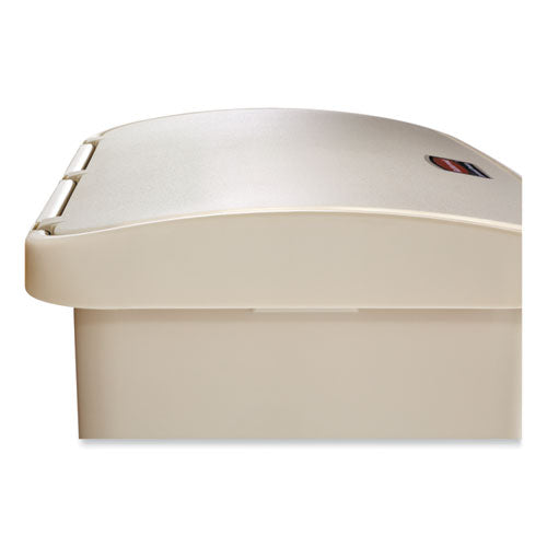 Image of Rubbermaid® Commercial Streamline Resin Step-On Container, Front Step Style, 8 gal, Polyethylene, Beige