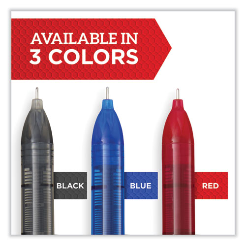 Image of Sharpie® Roller Professional Design Rollerball Pen, Stick, Fine 0.5 mm, Red Ink, Black/Red Barrel, Dozen