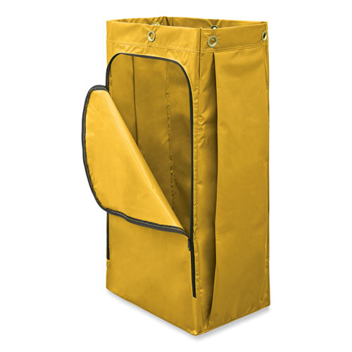 Image of Rubbermaid® Commercial Vinyl Cleaning Cart Bag for Rubbermaid Commercial 9T76, 9T77 and 9T78, 34 gal, 17.5" x 10.5" x 33", Yellow