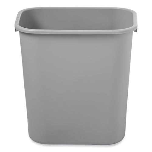 Image of Rubbermaid® Commercial Deskside Plastic Wastebasket, 7 gal, Plastic, Gray