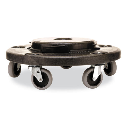 Image of Rubbermaid® Commercial Brute Quiet Dolly, 250 lb Capacity, 18.25" Diameter x 6.63"h, Black