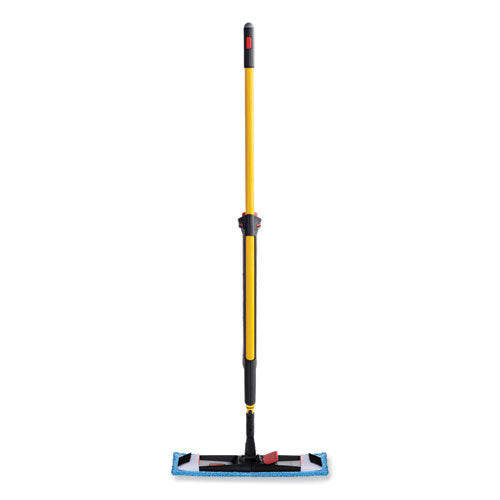 Image of Rubbermaid® Commercial HYGEN Pulse Microfiber Spray Mop System, 17" Wide Microfiber Head, 52" Yellow Plastic Handle