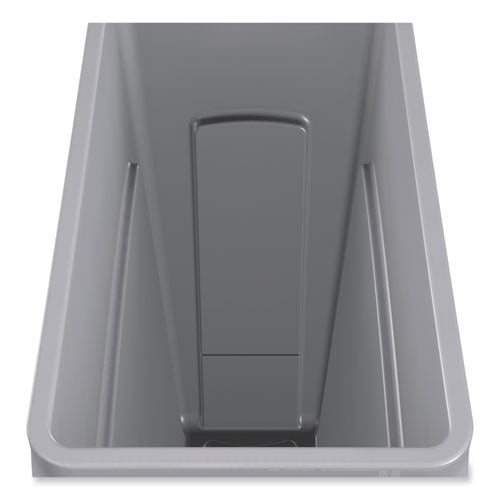 Image of Rubbermaid® Commercial Slim Jim with Venting Channels, 23 gal, Plastic, Gray