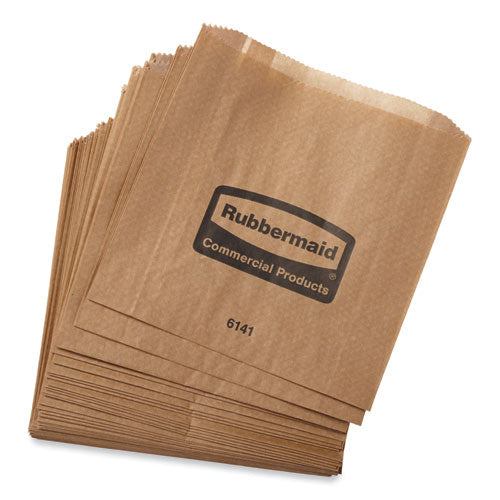Image of Rubbermaid® Commercial Waxed Napkin Receptacle Liners, 2.75" x 8.75" x 8.5", Brown, 250/Carton