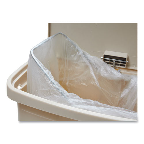Image of Rubbermaid® Commercial Streamline Resin Step-On Container, Front Step Style, 13 gal, Polyethylene, Beige