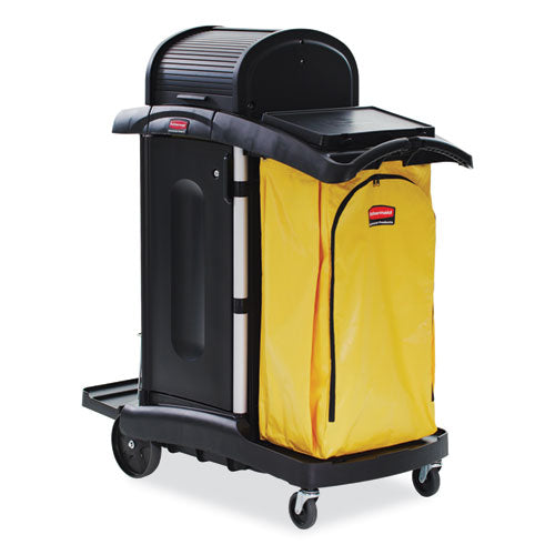 Image of Rubbermaid® Commercial Vinyl Cleaning Cart Bag for Rubbermaid Commercial 9T76, 9T77 and 9T78, 34 gal, 17.5" x 10.5" x 33", Yellow