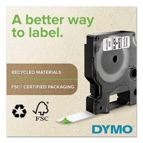 Image of DYMO® D1 High-Performance Polyester Removable Label Tape, 0.5" X 23 Ft, Yellow
