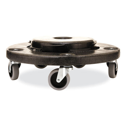 Image of Rubbermaid® Commercial Brute Quiet Dolly, 250 lb Capacity, 18.25" Diameter x 6.63"h, Black
