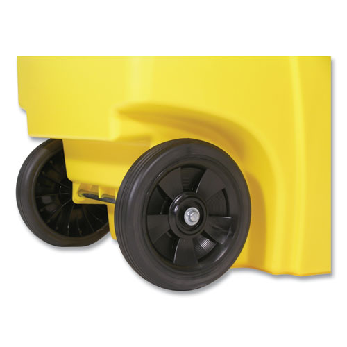 Image of Rubbermaid® Commercial Square Brute Rollout Container, 50 gal, Molded Plastic, Yellow