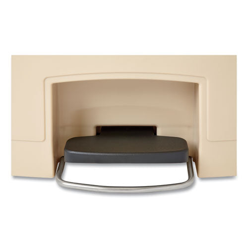 Image of Rubbermaid® Commercial Streamline Resin Step-On Container, Front Step Style, 24 gal, Polyethylene, Beige