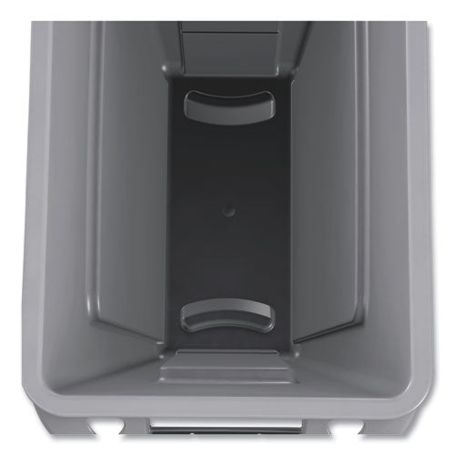Image of Rubbermaid® Commercial Slim Jim with Venting Channels, 23 gal, Plastic, Gray