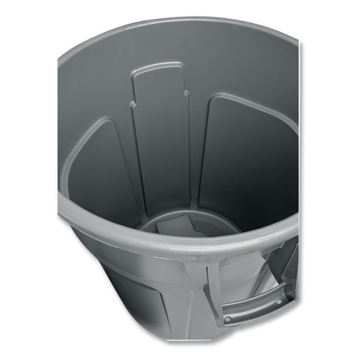 Image of Rubbermaid® Commercial Vented Round Brute Container, 55 gal, Plastic, Gray