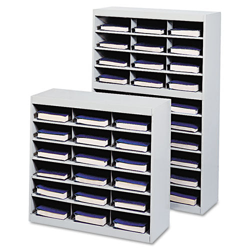 Image of Safco® Steel Project Center Organizer, 18 Pockets, 37.5 x 15.75 x 36.5, Gray