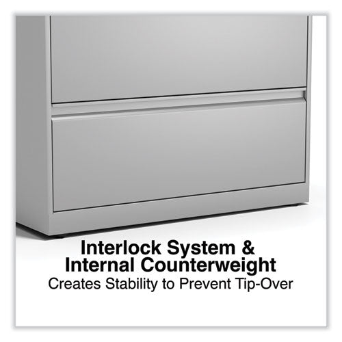 Image of Alera® Lateral File, 2 Legal/Letter-Size File Drawers, Light Gray, 36" x 18.63" x 28"