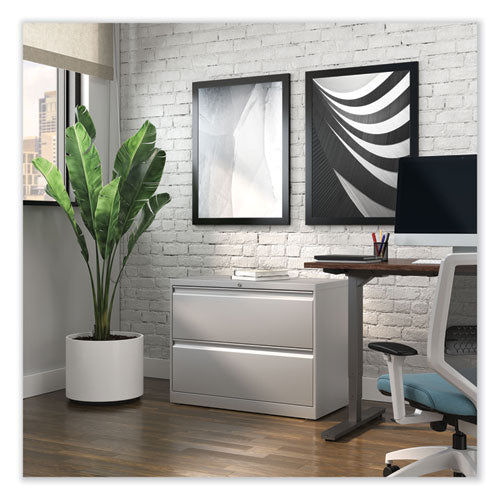Image of Alera® Lateral File, 2 Legal/Letter-Size File Drawers, Light Gray, 36" x 18.63" x 28"