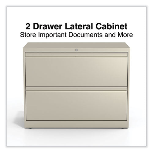 Image of Alera® Lateral File, 2 Legal/Letter-Size File Drawers, Putty, 36" x 18.63" x 28"
