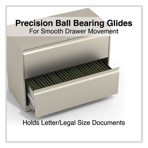 Image of Alera® Lateral File, 2 Legal/Letter-Size File Drawers, Putty, 36" x 18.63" x 28"