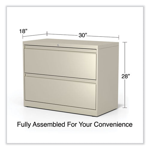 Image of Alera® Lateral File, 2 Legal/Letter-Size File Drawers, Putty, 36" x 18.63" x 28"