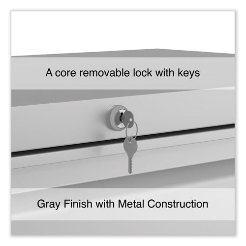 Image of Alera® Lateral File, 3 Legal/Letter/A4/A5-Size File Drawers, Light Gray, 36" x 18.63" x 40.25"