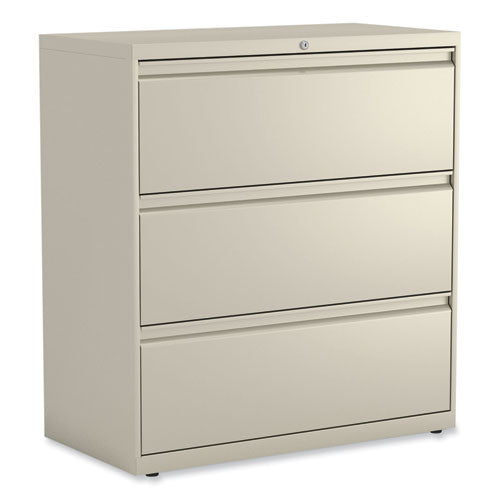 Image of Alera® Lateral File, 3 Legal/Letter/A4/A5-Size File Drawers, Putty, 36" x 18.63" x 40.25"