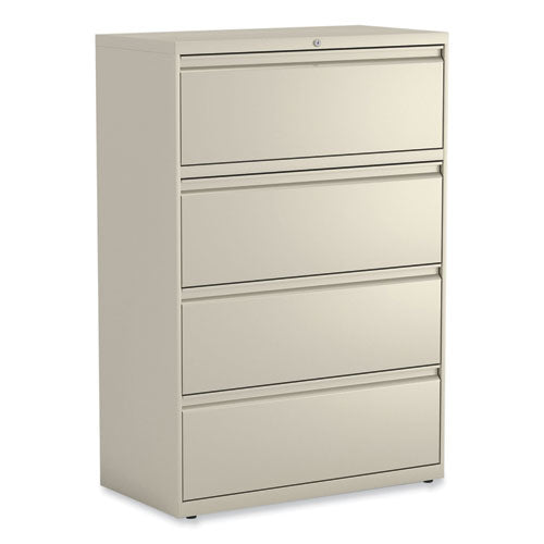 Image of Alera® Lateral File, 4 Legal/Letter-Size File Drawers, Putty, 36" x 18.63" x 52.5"