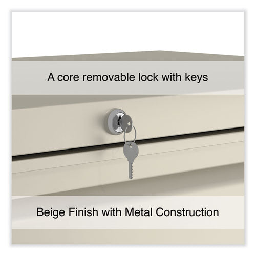 Image of Alera® Lateral File, 5 Legal/Letter/A4/A5-Size File Drawers, Putty, 36" x 18.63" x 67.63"