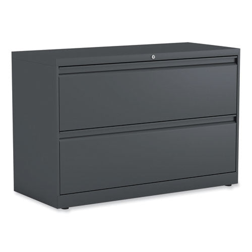 Image of Alera® Lateral File, 2 Legal/Letter-Size File Drawers, Charcoal, 42" x 18.63" x 28"