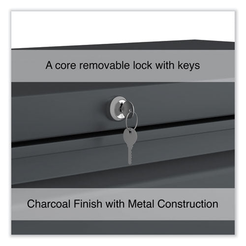 Image of Alera® Lateral File, 2 Legal/Letter-Size File Drawers, Charcoal, 42" x 18.63" x 28"
